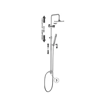 Master Plus colonna doccia regolabile cromata codice prod: ZCOL611CR product photo Default L2