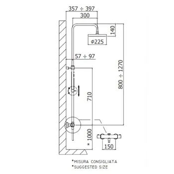 Mini birillo colonna doccia regolabile codice prod: ZCOL638LIQBO product photo Foto1 L2