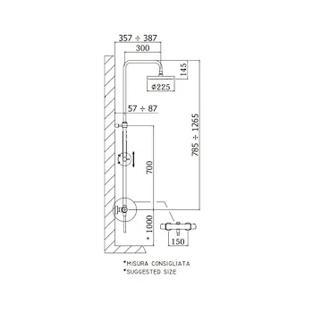 Mini Birillo colonna doccia regolabile cromata codice prod: ZCOL638LIQCR product photo Foto1 L2