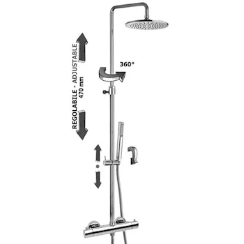 Mini Birillo Confort colonna doccia regolabile con doccetta codice prod: ZCOL633LIQCR product photo Default L2