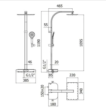 Moby colonna doccia fiissa rettangolare codice prod: ZCOL668CRAG product photo Foto1 L2