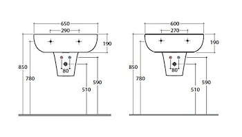 Grace semicolonna per lavabo bianco lucido codice prod: GRS05BI product photo Foto1 L2
