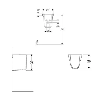 Colibr&igrave; semicolonna per lavabo bianco lucido codice prod: 500.872.00.1 product photo Foto1 L2