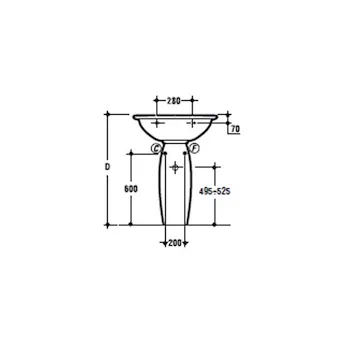 Fiorile colonna per lavabo bianco lucido codice prod: T412300 product photo Foto1 L2