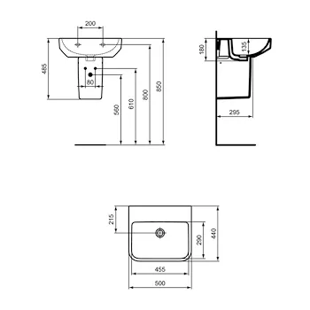 I.Life B semicolonna per lavabo bianco lucido codice prod: T534601 product photo Foto4 L2