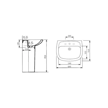 Mia colonna per lavabo bianco lucido codice prod: J053300 product photo Foto1 L2