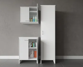 Composizione mobile bagno + base doppia + pensile doppio con colonna singola codice prod: FB9002K FH960K FC9006K product photo Foto1 L2