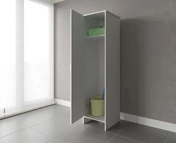 Composizione mobile bagno con lavatoio in resina doppio, colonna singola, specchio codice prod: 9002K FC9006K MIRROR1 product photo Foto4 L2