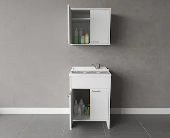 Composizione mobile bagno lavatoio resina doppio + pensile doppio codice prod: 9002K FH960K product photo Default L2