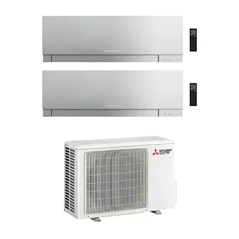 Kirigamine Zen condizionatore dualsplit 7000+9000 btu Wi-Fi argento codice prod: MSZ-EF22(25)VGKS MXZ-2F53VF4 product photo Default L2