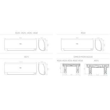 Condizionatore quadrisplit Flexis Plus 7000+7000+9000+12000 codice prod: as20(20)(25)(35)s2sf1+4u75s2 product photo Foto6 L2