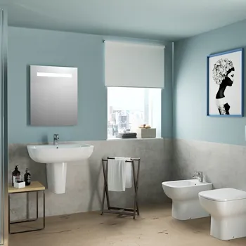Esedra lavabo 55 con semicolonna bianco lucido codice prod: T279901 T282901 product photo Foto1 L2