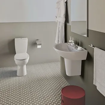 Eurovit lavabo 50 con semicolonna bianco lucido codice prod: W332801 W333001 product photo Foto1 L2