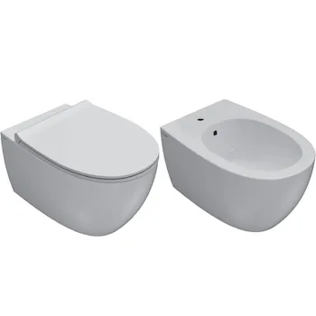 4all wc+bidet+sedile sospesi bianco lucido codice prod: MDS03BI MDR19BI MDS09BI product photo Default L2