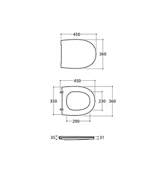 Serie 4all set a terra wc+bidet+sedile chiusura tradizionale codice prod: MD004BI MDR19BI MD011BI product photo Foto3 L2