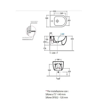 Serie Mode set sospesi wc+bidet+sedile chiusura rallentata codice prod: MES02BI ME020BI MES09BI product photo Foto2 L2