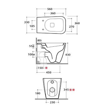 Serie Stone set a terra wc+bidet+sedile chiusura rallentata codice prod: ST001BI ST009BI ST020BI product photo Foto3 L2