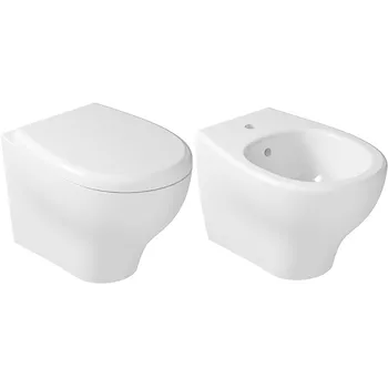 Eden wc+bidet+sedile rallentato sospesi bianco lucido codice prod: 7212+7216+7220 product photo Default L2