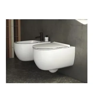 Selnova Pro wc+bidet+sedile a terra bianco lucido codice prod: 500.844.00.7 500.289.01.7 product photo Foto1 L2