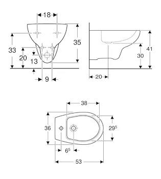 Serie Colibri' set sospesi wc+bidet+sedile chiusura tradizionale codice prod: 500.890.00.1 500.873.00.1 product photo Foto3 L2