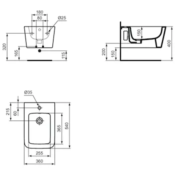 Blend Cube wc aquablade+bidet+sedile sospesi bianco lucido codice prod: T368601+T368701+T392601 product photo Foto5 L2