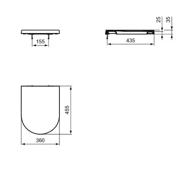 Blend Curve wc aquablade+bidet+sedile sospesi bianco lucido codice prod: T374901+T376101+T375001 product photo Foto5 L2