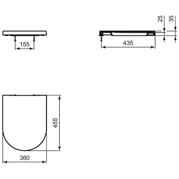 Blend curve wc sospeso quablade® t375101 + bidet t368701 +  sedile t376101 bianco codice prod: T375101+ T375301+T376101 product photo Foto5 L2