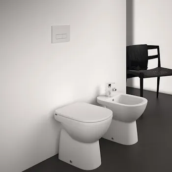 I.Life A wc+bidet+sedile avvolgente rallentato a terra bianco lucido codice prod: T453101 T467201 T467401 product photo Default L2