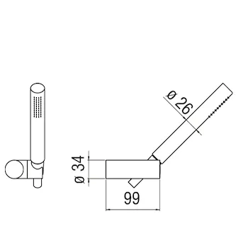 Duplex con doccetta 1 getto cromata codice prod: AD146/26CR product photo Foto1 L2