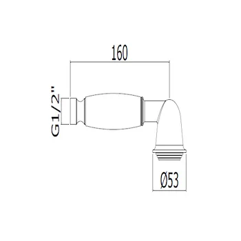 Iris doccetta metallo 1 getto cromata codice prod: ZDOC007CR product photo Foto1 L2