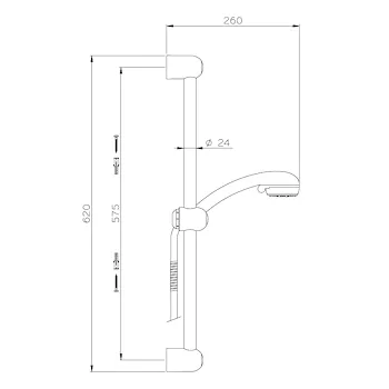 Asta saliscendi con doccetta cromata codice prod: 35300060CRO04 product photo Foto1 L2