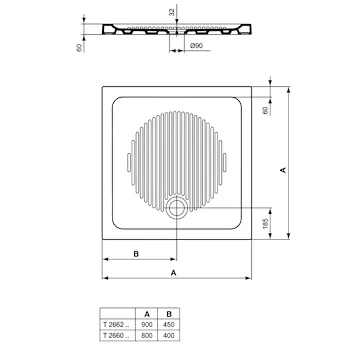 Connect piatto doccia 80x80 bianco lucido in ceramica codice prod: T266001 product photo Foto1 L2
