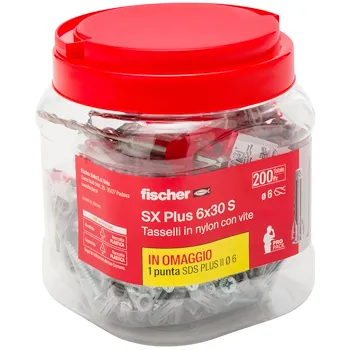 Sx Plus Tassello in nylon 6x30 S ProPack (200 Pz.) codice prod: 570206 product photo Foto1 L2