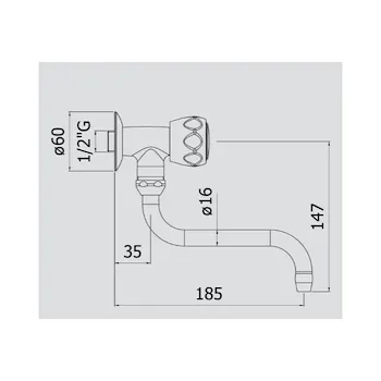 DANUBIO rubinetto con snodo cromato codice prod: DA200CR product photo Foto1 L2