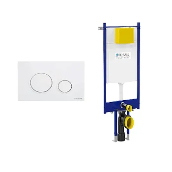 Placca Vela bianco + Modulo autoportante per wc sospeso duplo 199 codice prod: P47-0130-0253 T02-2116-0250 product photo Default L2