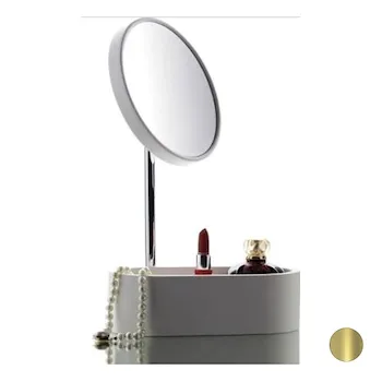 Easy set trucco con specchio ingraditore e vassoio appoggio oro codice prod: 13009345000 product photo Foto2 L2