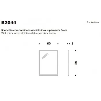 Fashion mirrors specchio 60x80 cromato codice prod: B20440CR product photo Foto1 L2