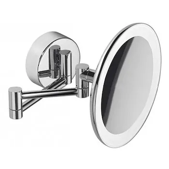 Specchio ingranditore a muro 3x con luce incorporata cromato codice prod: B97510CR product photo Default L2