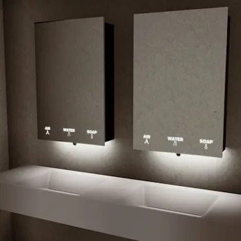 Specchiera multifunzione 60x80 con tre servizi: aria,acqua premix,sapone codice prod: SA06080A1B2C1 product photo Foto3 L2
