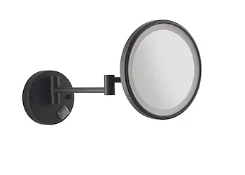 Eva specchio ingranditore 5x tondo nero opaco con led codice prod: 000021171400000 product photo Default L2