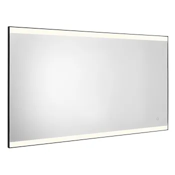 Jeff specchio 110X80 cm con luci a led, bordo sabbiato e cornice in pvc nero matt codice prod: 000033041400000 product photo Default L2