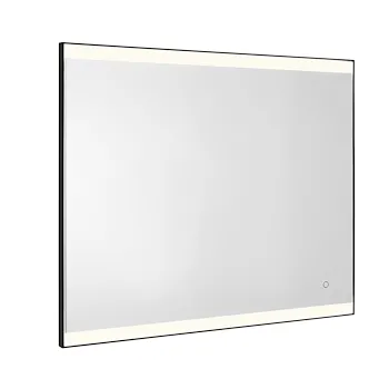 Jeff specchio 80X60 cm con luci a led, bordo sabbiato e cornice in pvc nero matt codice prod: 000033021400000 product photo Default L2