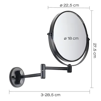 Michel specchio nero ingranditore da parete 3x codice prod: 000021041400000 product photo Foto1 L2