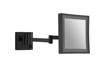 Nina specchio ingranditore 5x quadrato nero con led codice prod: 000021141400000 product photo Default L2