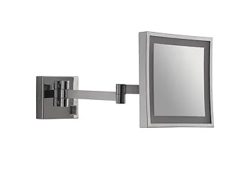 NINA specchio ingranditore quadrato 5x con led cromato codice prod: 000021141300000 product photo Default L2