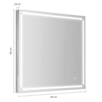 Paul specchio reversibile antiappannamento 80X80 con led codice prod: 000032013800000 product photo Foto1 L2