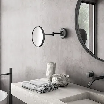 Sarah specchio ingranditore 3x con led da parete nero codice prod: 000021001400000 product photo Foto2 L2