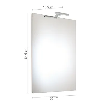 William specchio filo lucido 80X60 con lampada led codice prod: 000025560000001 product photo Foto1 L2