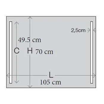 Comfort line led lc0319 specchio lunghezza 105 altezza 70 illuminazione laterale codice prod: LC0319 product photo Foto3 L2