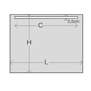 Comfort line led lc0345 specchio lunghezza 105 altezza 60 illuminazione frontale superiore codice prod: LC0345 product photo Foto1 L2